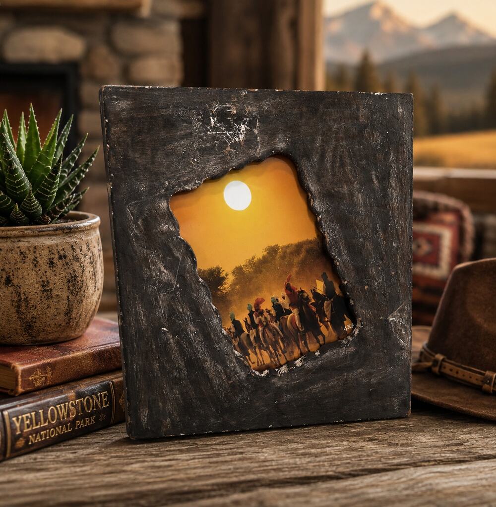 Rustic Distressed Wood 4x6 Photo Frame | Western Farmhouse Decor